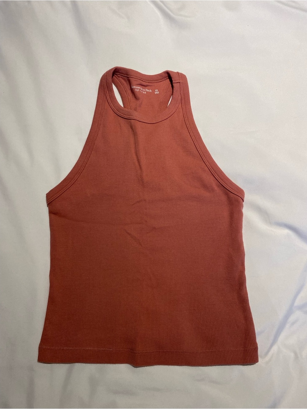 Abercrombie & Fitch Ribbed Racerback Tank - Rusty Rose